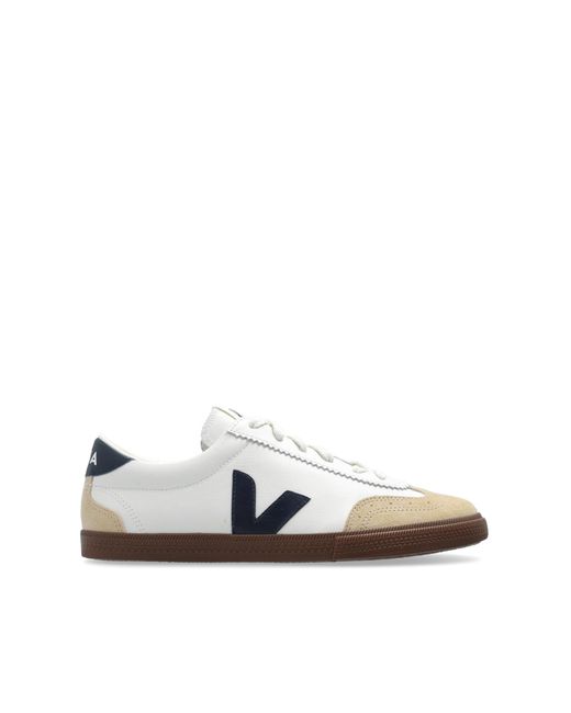 Veja White ‘Volley O.T. Leather’ Sports Shoes