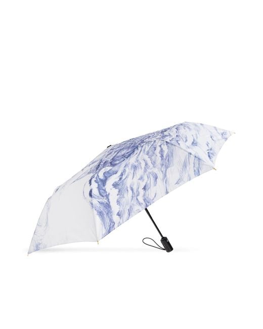 Moschino Blue Folding Umbrella