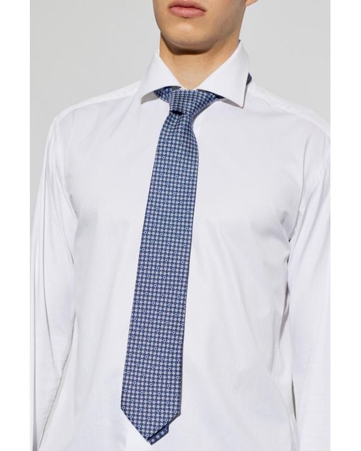 Ferragamo Blue Silk Tie for men