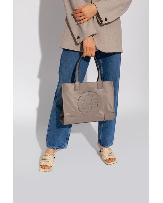 Tory Burch 'ella Small' Shopper Bag in Gray | Lyst