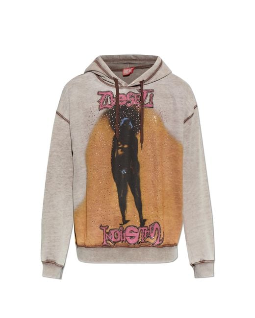 DIESEL Gray Sweatshirt 'S-Boxton-Hood' for men