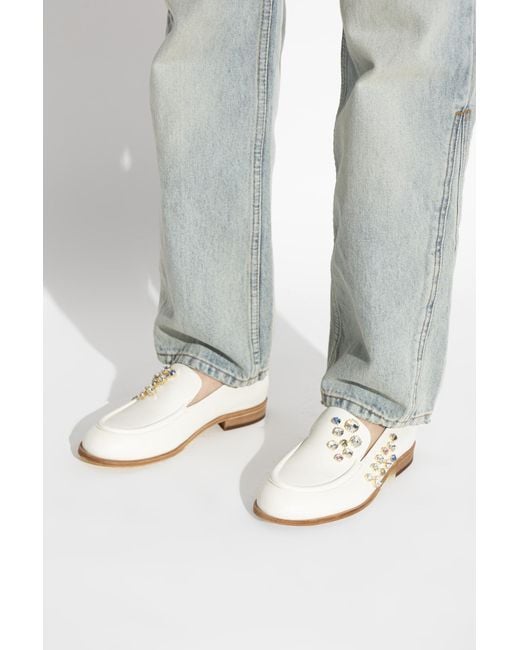 Agl Attilio Giusti Leombruni White 'New College Precious' Loafers