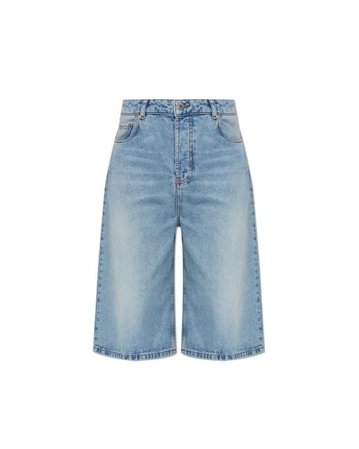 AMI Blue Denim Shorts for men