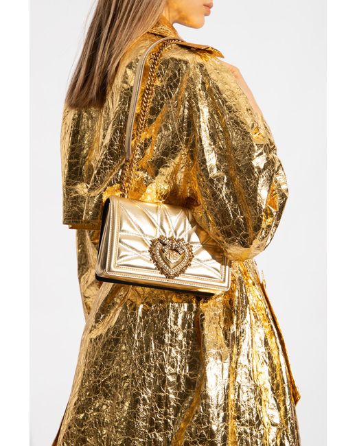 Dolce & Gabbana Metallic 'Devotion Medium' Shoulder Bag