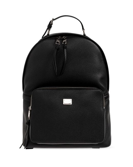 Dolce & Gabbana Black Leather Backpack 'Vittoria' for men