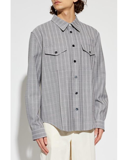 Marni Gray Checked Pattern Shirt for men