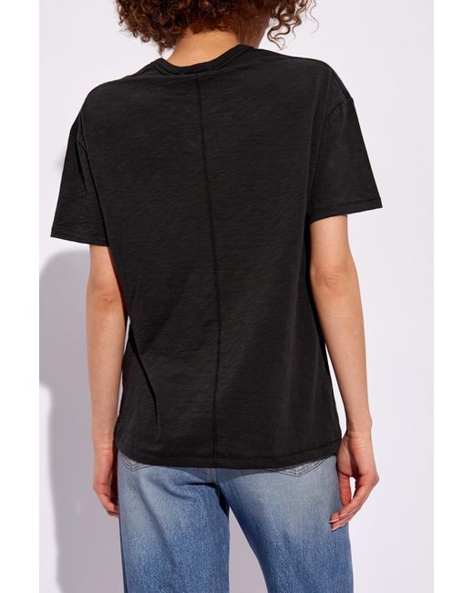 Rag & Bone Black Pima Organic Cotton T-shirt,