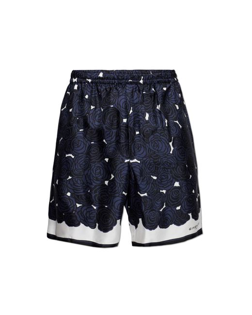 Givenchy Blue Silk Shorts for men