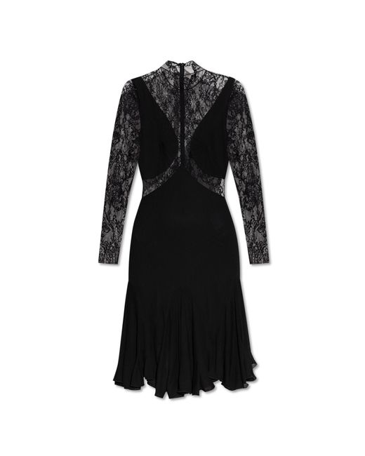 Givenchy Black Dress With Lace Inserts