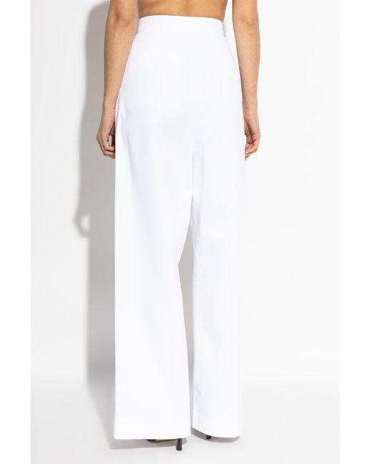 Givenchy White Pleated Trousers