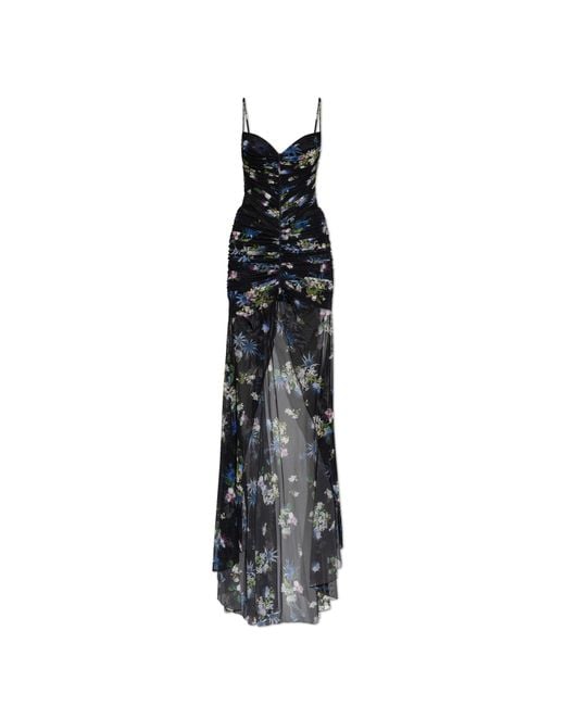 Blumarine Black Floral Motif Dress
