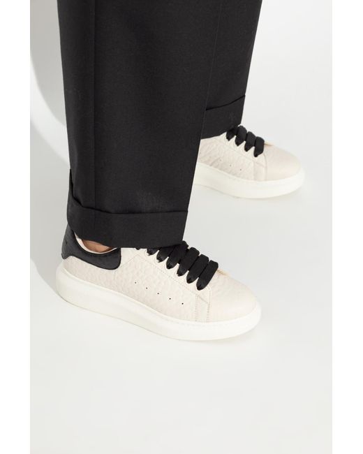 McQueen White Leather Sports Shoes