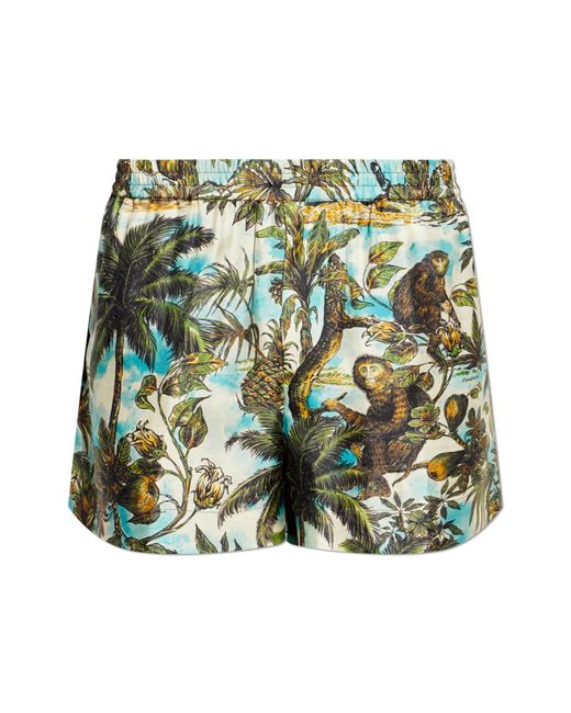 DSquared² Green Silk Shorts for men