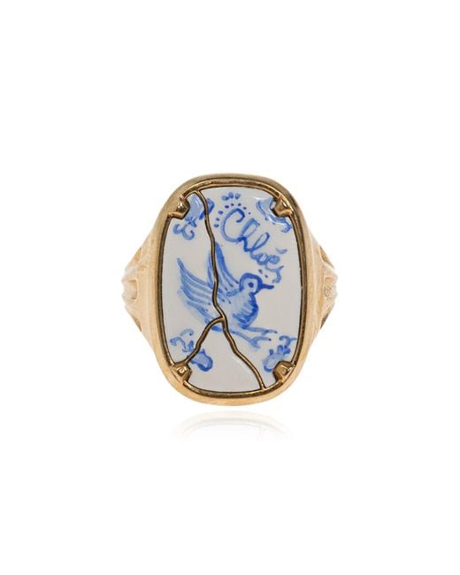 Chloé Blue "Bloomcraft" Ring