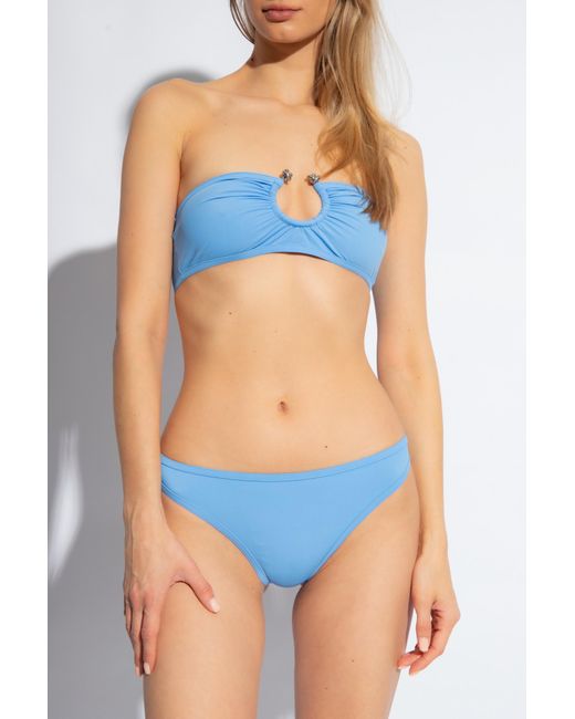 Bottega Veneta Blue Bandeau Bikini, '