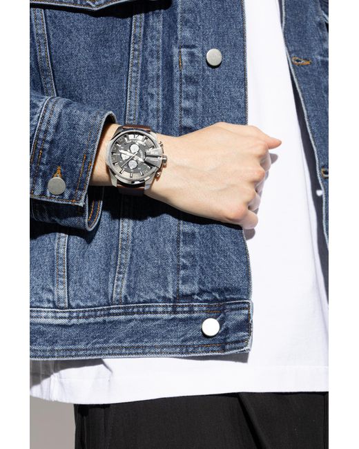 DIESEL Gray "Mega Chief" Watch for men