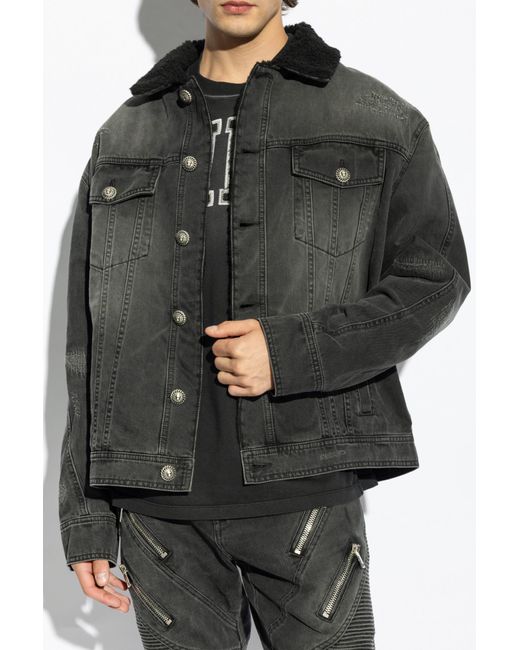 Balmain Black Denim Jacket for men