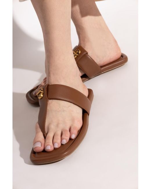 Marc Jacobs Brown Leather Slides