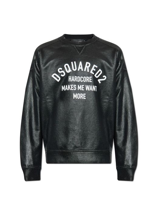 DSquared² Black Sweatshirt With Logo for men