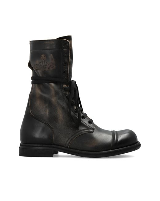 Vivienne Westwood Black 'Parachute' Leather Shoes for men