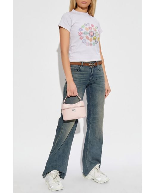Balenciaga Blue Jeans With Logo