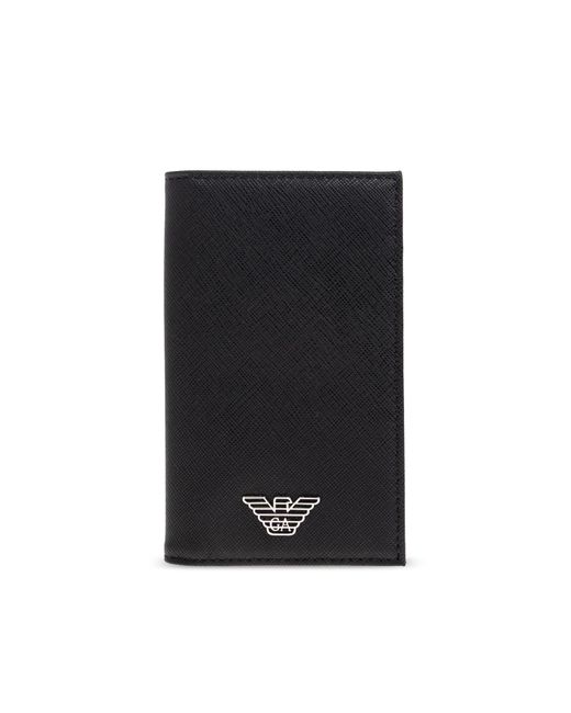 Emporio Armani Black Card Case With App for men