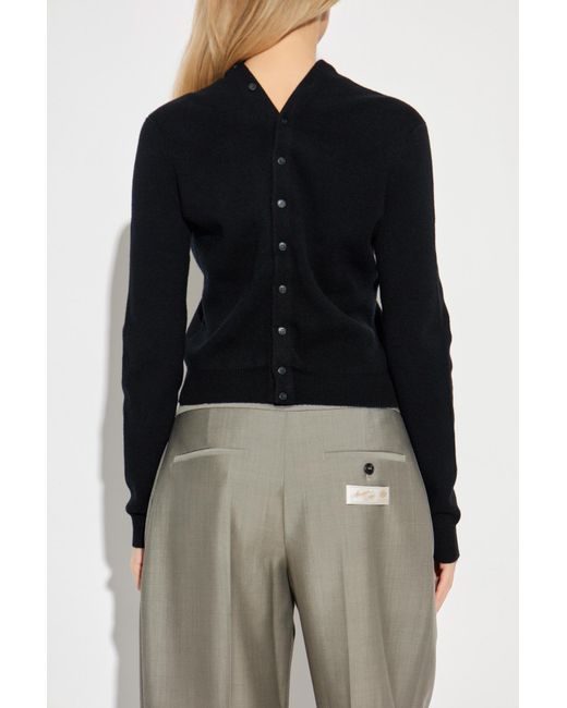 Alexander Wang Blue Cardigan With Logo Patch