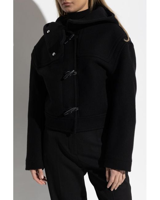 Jacquemus Black Wool Jacket With Hood