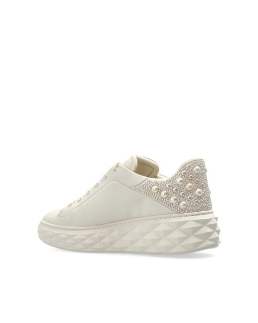 Jimmy Choo White 'Diamond Maxi' Sports Shoes