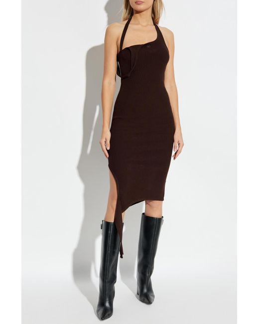 Courreges Brown Sleeveless Dress
