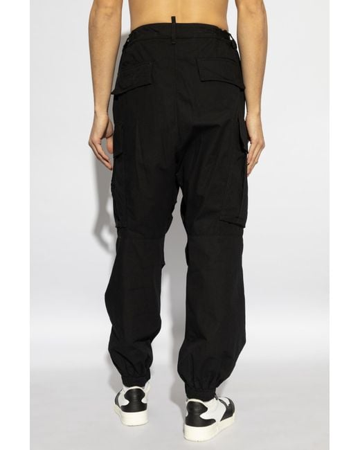 DSquared² Black Cargo Pants for men