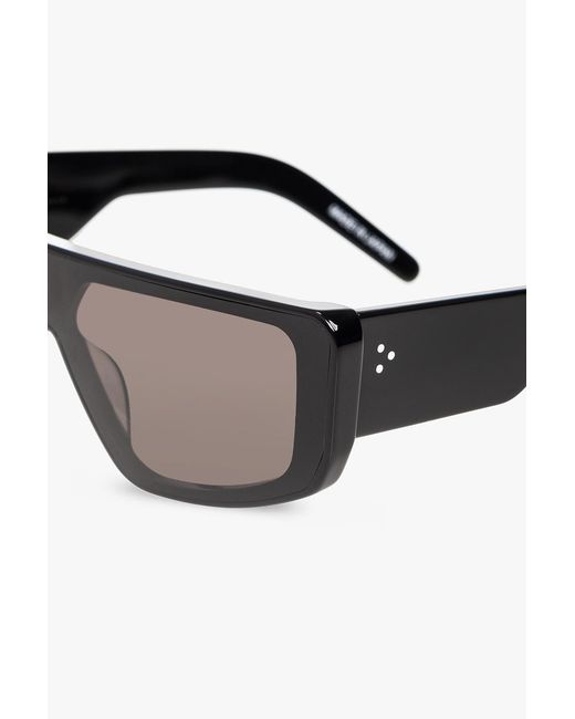 Rick Owens Black Rectangular Sunglasses