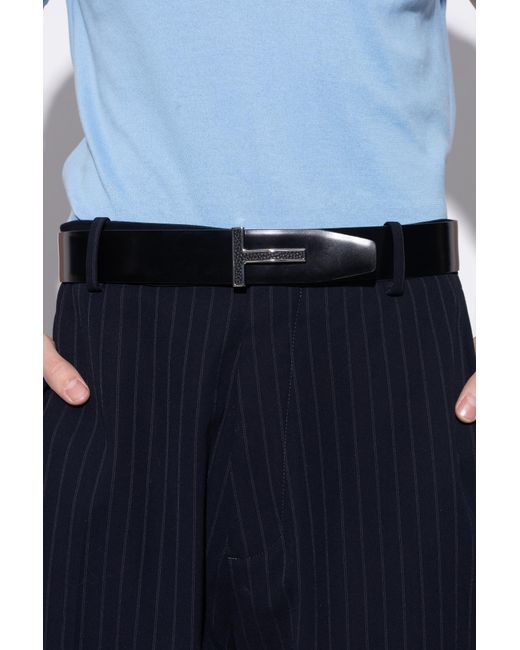 Tom Ford Black Double-Sided Belt for men