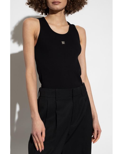 Givenchy Black Tank Top With Logo
