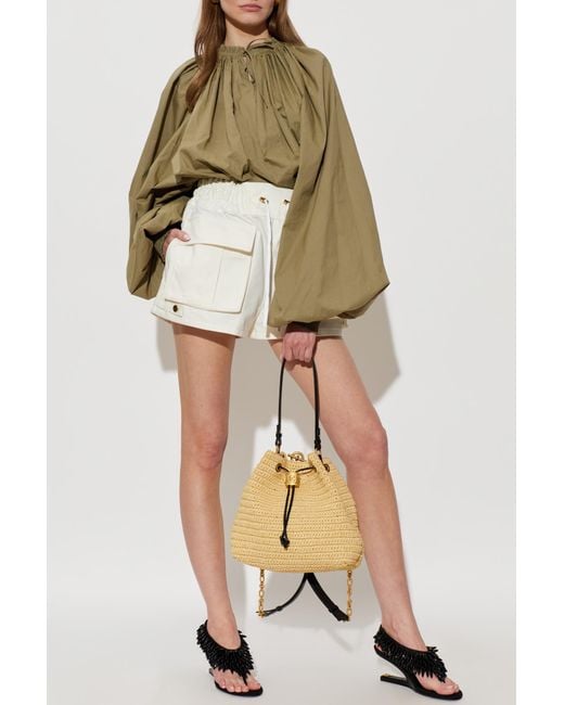 Balmain White Cargo Shorts