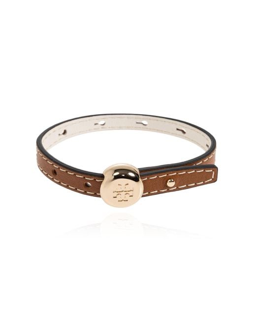 Tory Burch Brown Leather Bracelet