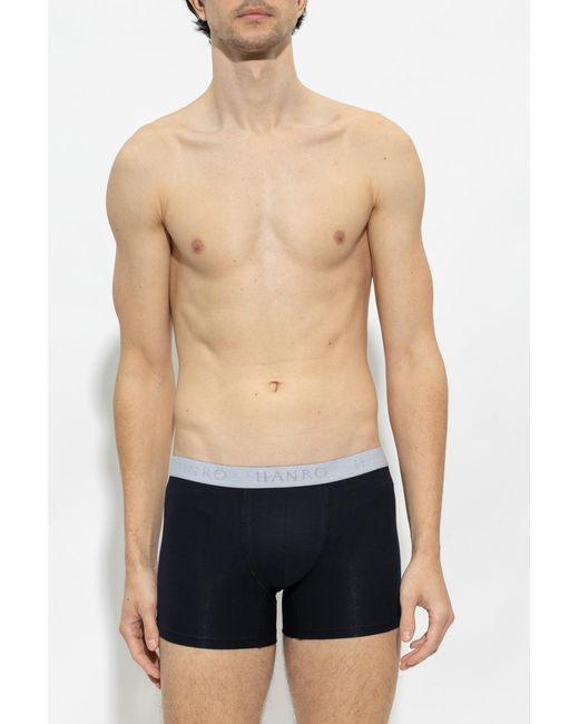 Hanro Blue Boxers 2-Pack for men