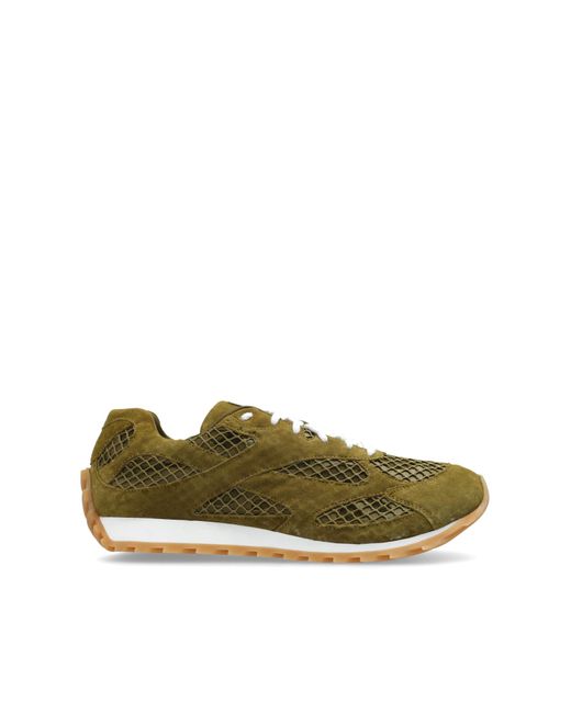 Bottega Veneta Green Sports Shoes Orbit for men