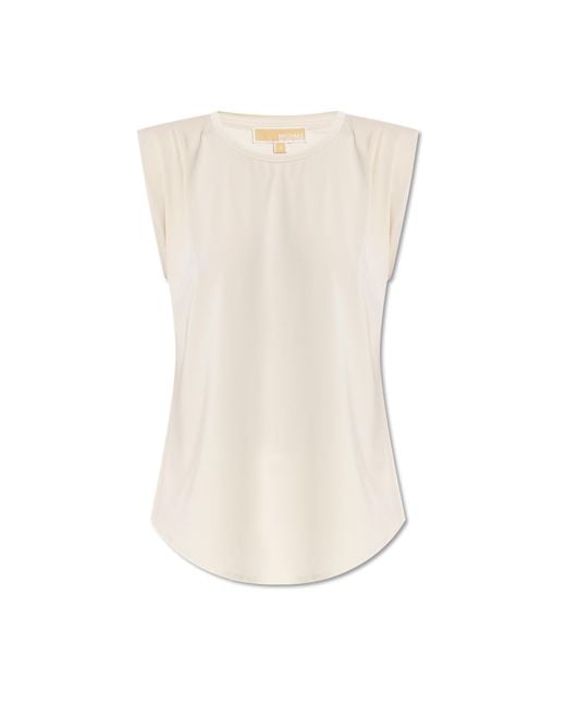 MICHAEL Michael Kors White Loose-Fit Top With Darts