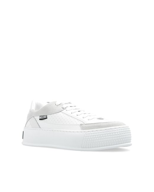 Moschino White Sneakers With Logo,