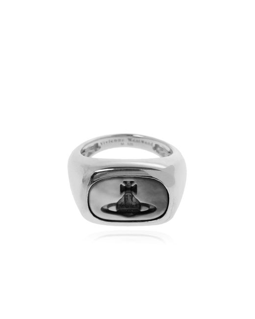 Vivienne Westwood Metallic Ring With Logo