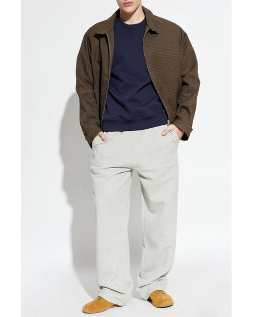 AMI White Wide-Leg Sweatpants for men