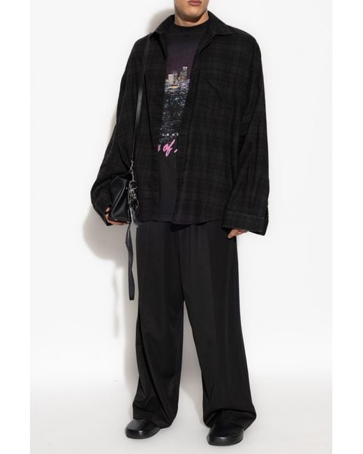 Balenciaga Black Shirt With Sewn-In T-Shirt for men