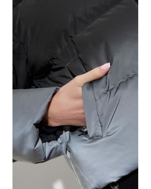 Alexander Wang Black Down Jacket With Reflective Effect