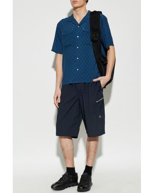 Moose Knuckles Blue Shirt With Monogram for men