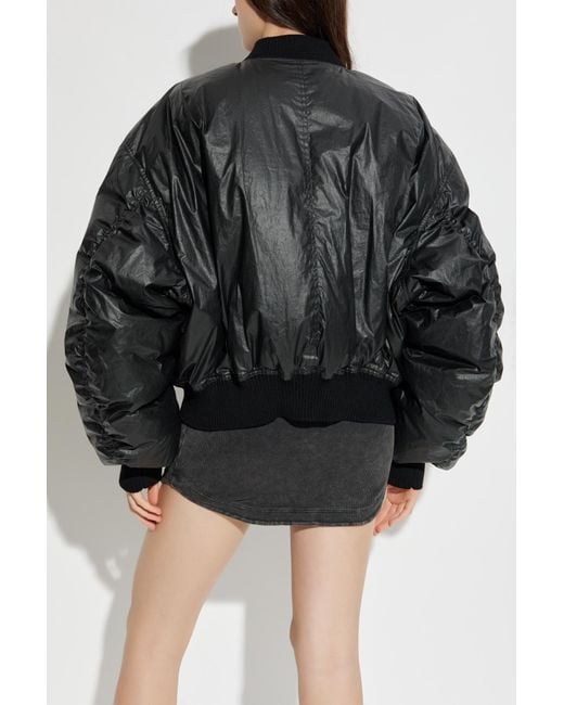 Rick Owens Black 'Secchia' Bomber Jacket
