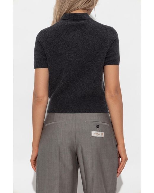T By Alexander Wang Black Short-Sleeved Cardigan