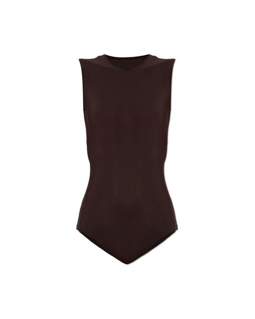 Maison Margiela Brown Sleeveless Bodysuit