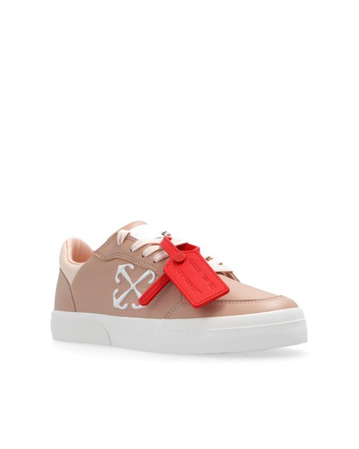 Off-White c/o Virgil Abloh Red 'new Low Vulcanized' Sneakers,