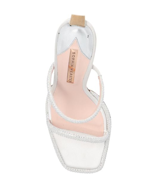 Sophia Webster White ‘Callista’ Heeled Sandals